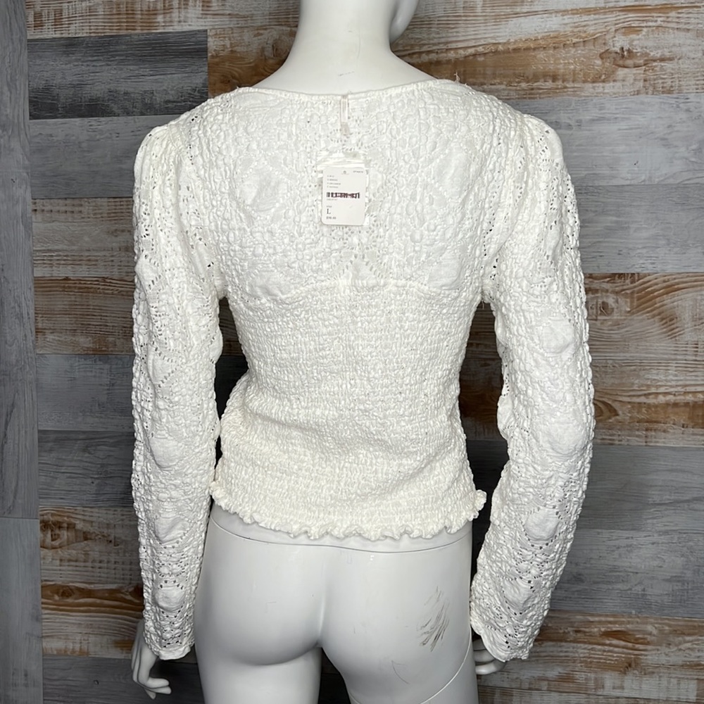FREE PEOPLE
CONFECTION TOP white size Large - Picture 3 of 8